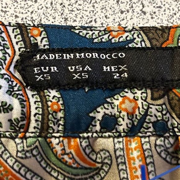 Zara basic paisley bell sleeve tunic Boho Chic - Picture 5 of 8